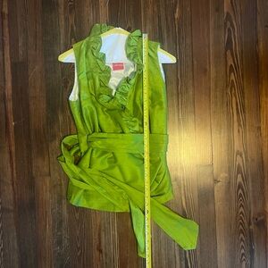 Lime Green Ruffled Blouse